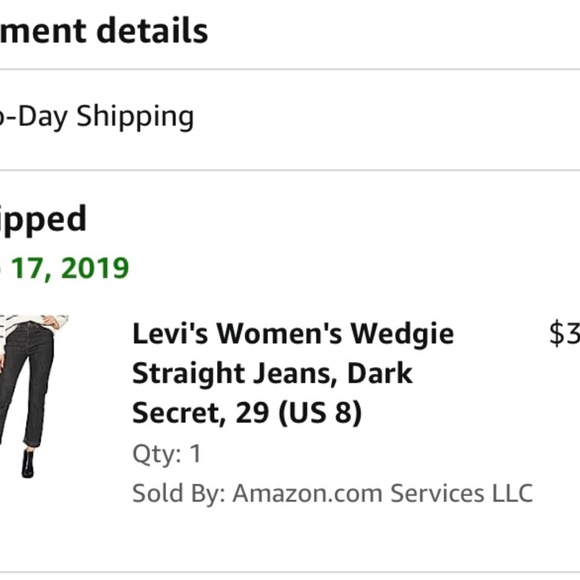 Levi wedgie straight distressed black - Picture 5 of 5